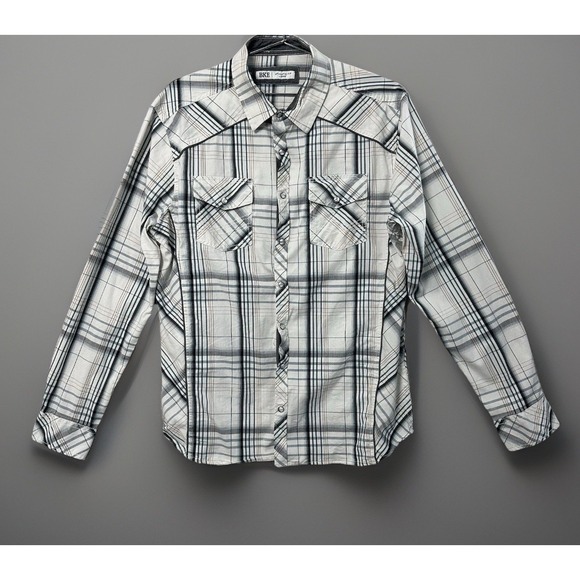 BKE Other - Buckle Bke Plaid Pearl Snap Shirt Athletic Fit Western Men's Large